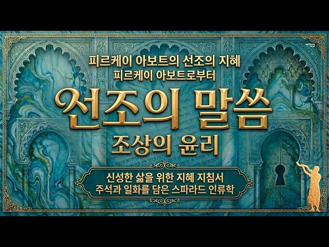 피르케이 아보트의 시대를 초월한 지혜