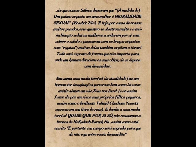Há quase 100 anos o Sagrado Chafetz Chaim nos alertou sobre comportamento imoral e as consequências!