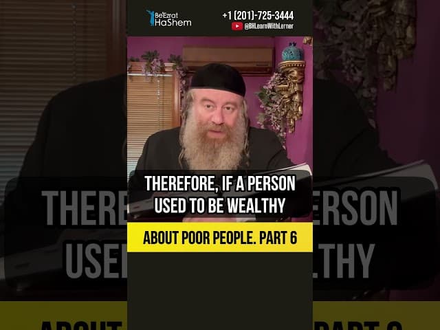 [6] About poor people 💠 Secret of TRUE Charity #Torah #shorts