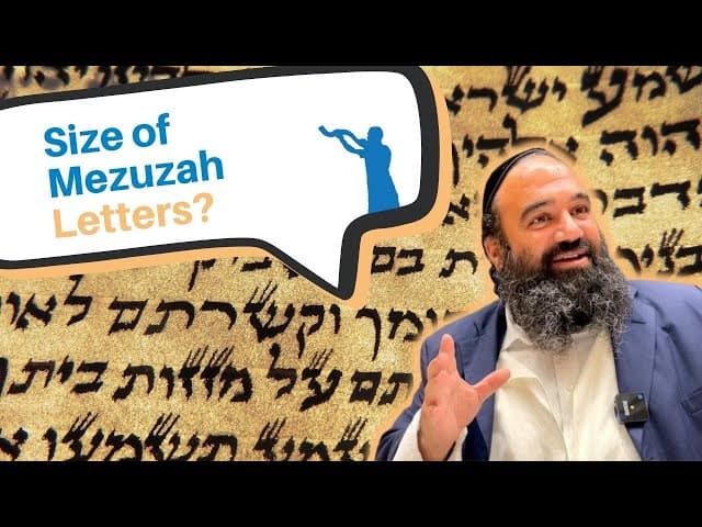 What size do the letters on a Mezuzah have to be?
