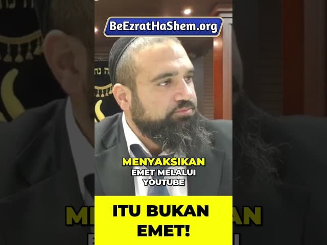 Tidak Semua Yang Terlihat "Religius" Itu Emet #Torah #Yahudi #RabiYaronReuven