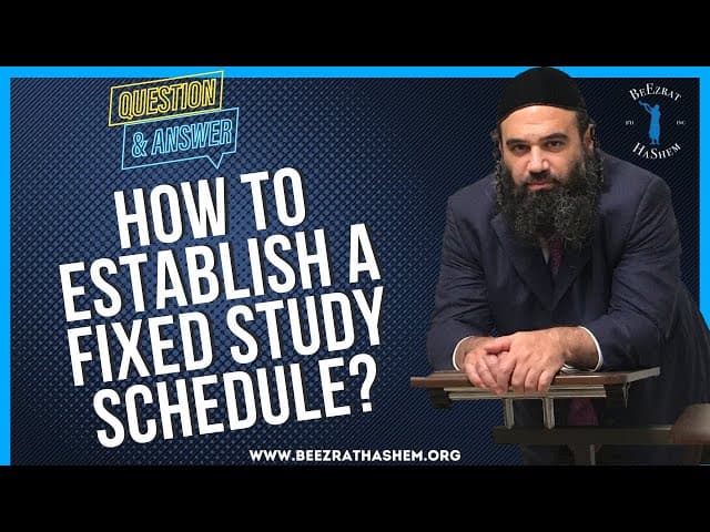 HOW TO ESTABLISH A FIXED STUDY SCHEDULE?
