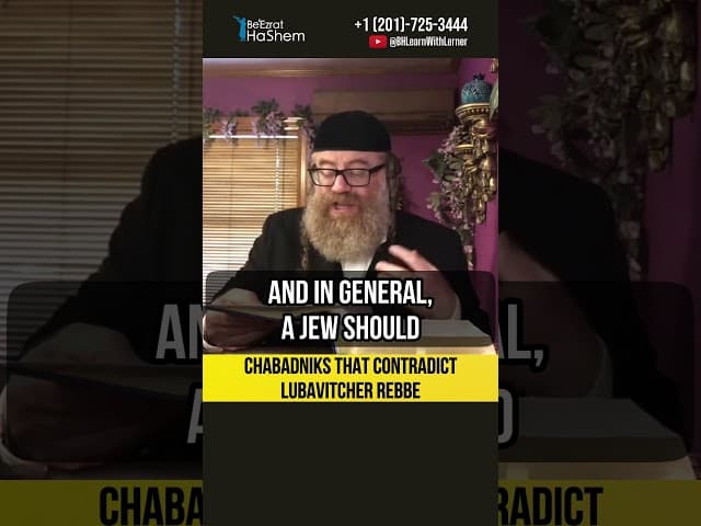 😲 Chabadniks that contradict Lubavitcher Rebbe #shorts #torah