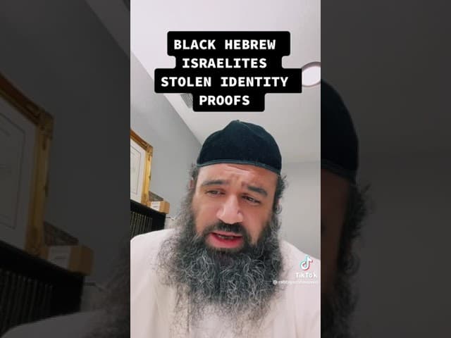 Black Hebrew Israelites Stolen Identity PROOFS