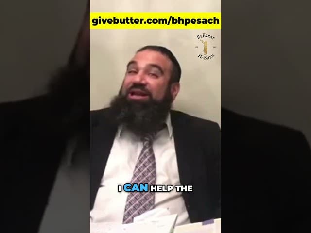 Rabbi's Pesach Prayer: Give Me Money To Help Others