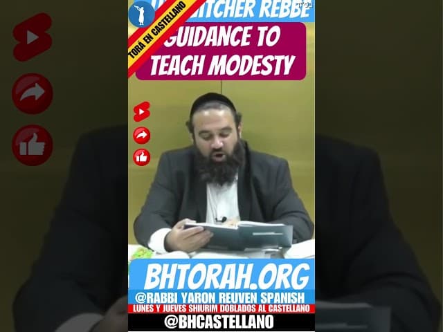 El Rebbe de Luvabitcher ZT"l de Bendita memoria, acerca de TZNIUT (MODESTIA) - Doblado al Castellano