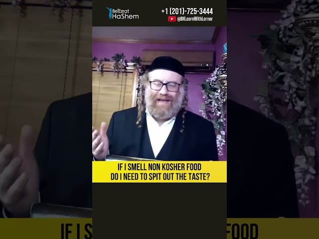 If I smell non-kosher food do I need to spit out the taste? #Torah #shorts
