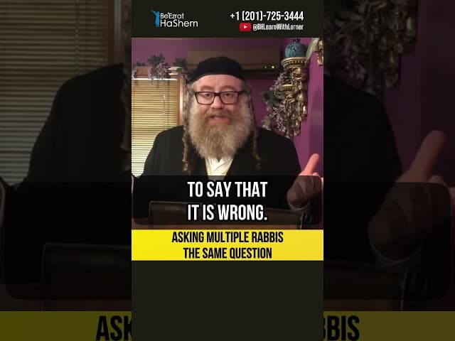 Asking multiple rabbis the same question 🤔 Stop wasting your time #shorts #torah