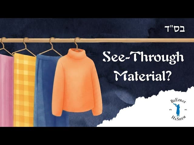 Can One Wear a Shell To Kasher Semi See-Through Clothing?