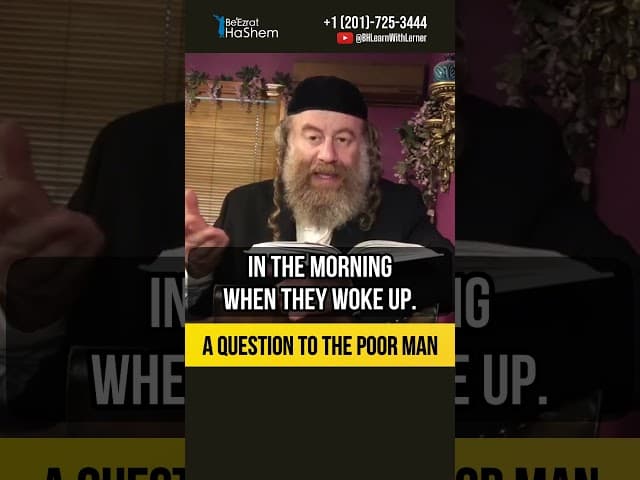 A question to the poor man ❓ No excuses to not learn Torah #shorts #torah