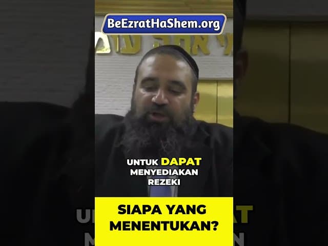 Tuhan yang Menentukan Penghasilanmu #Torah #Yahudi #RabiYaronReuven