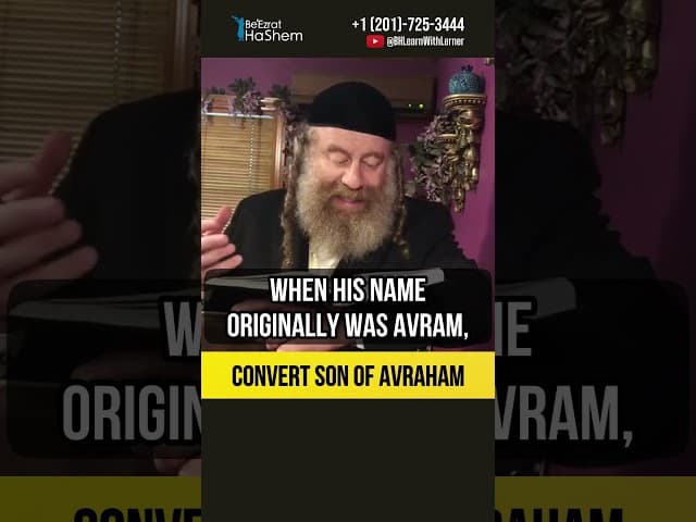 Convert Son of Avracham 🕎 #short #Torah