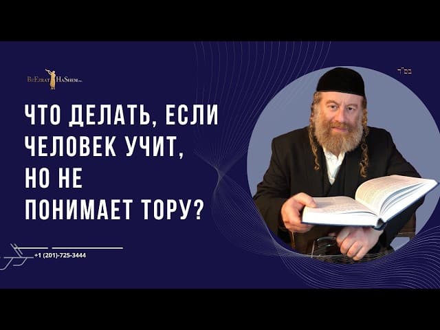 Что делать, если человек учит, но не понимает Тору?