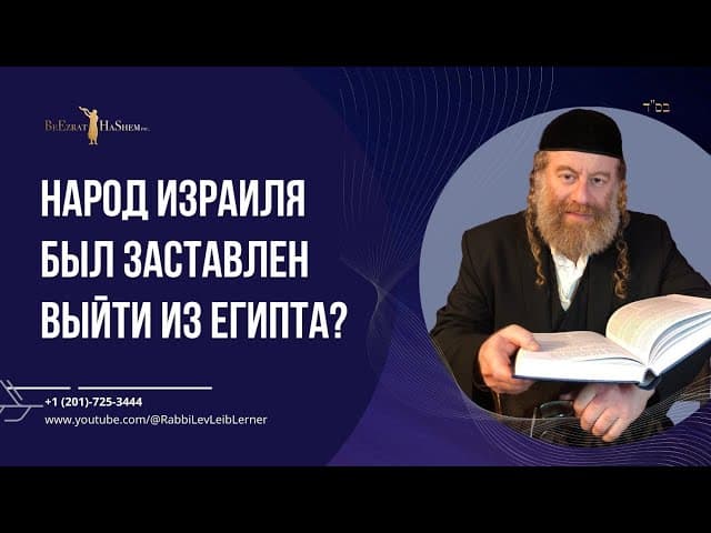 Народ Израиля был заставлен выйти из Египта?