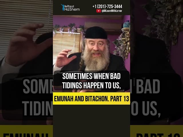1️⃣3️⃣ Emunah and Bitachon 💡The Rabbi Akiva Lesson #shorts #Torah