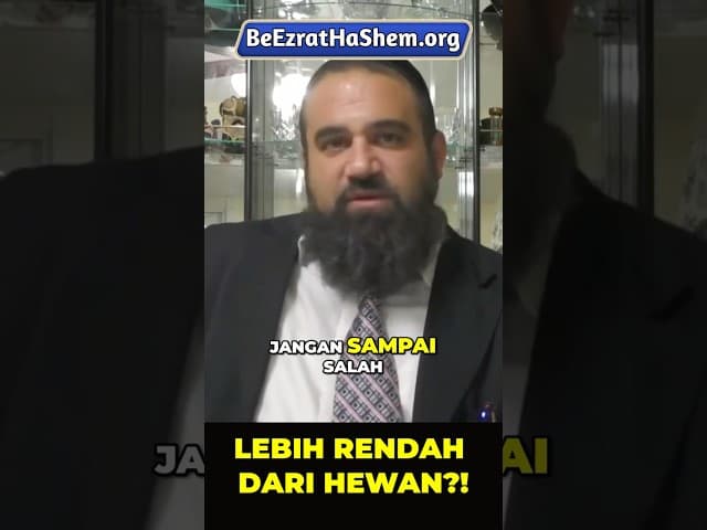 Manusia BISA Lebih Rendah dari Hewan!? #Torah #Yahudi #RabiYaronReuven