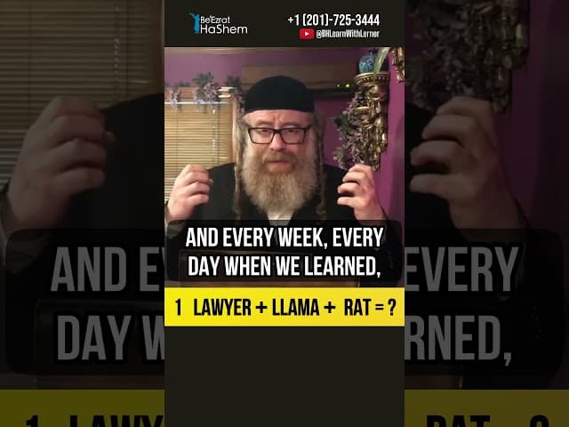 1️⃣ Lawyer + Llama + Rat = ❓ #shorts #Torah