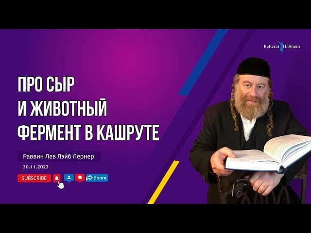 Про сыр и животный фермент в кашруте