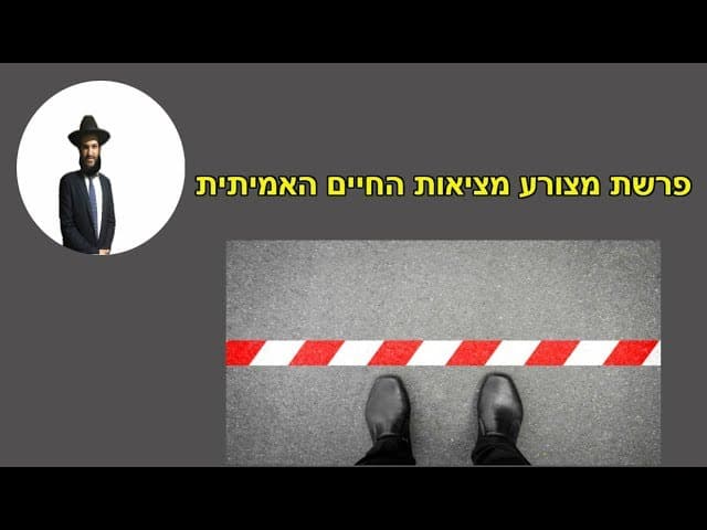 פרשת מצורע מציאות החיים האמיתית