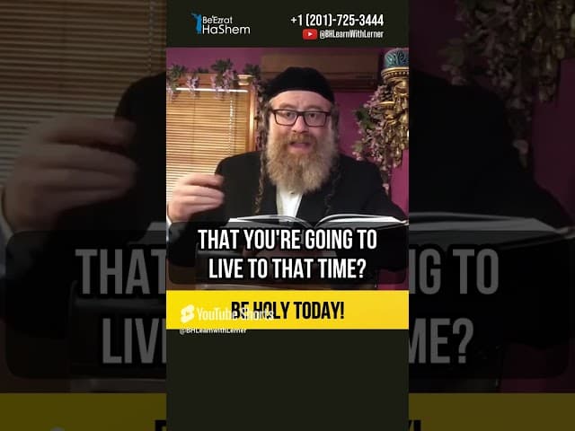 Be Holy today ‼️ Importance of doing Teshuvah TODAY #shorts #Torah