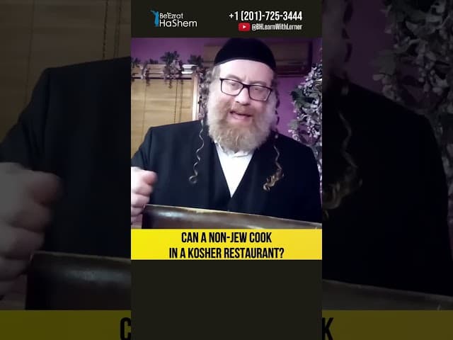 Can a non Jew cook in a kosher restaurant? Halachos for Women #Torah #shorts