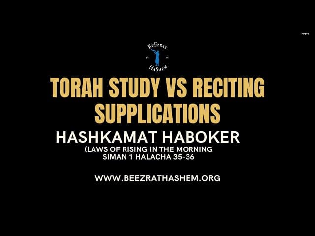 TORAH STUDIES VS RECITING SUPPLICATIONS by R Sunny Gigi
