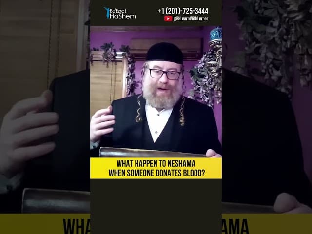 What happen to neshama when someone donates blood? #Torah #shorts