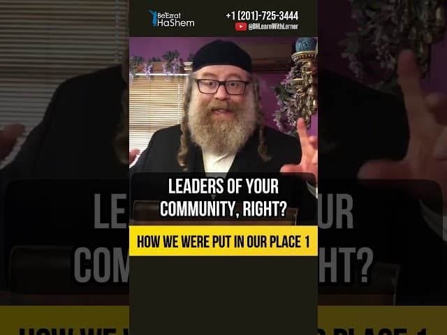 1️⃣ How we were put in our place 😲 Torah and fake leaders #shorts #torah