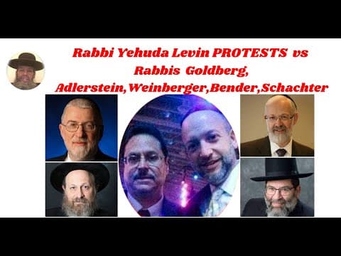 Rabbi Yehuda Levin PROTESTS  vs Rabbis Goldberg,Adlerstein,Weinberger,Bender,Schachter