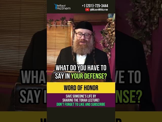 Word of honor 🥇 Importance of Torah and Ethical Living #shorts