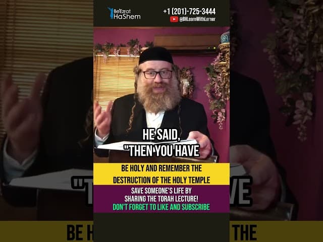 💎 Be holy and remember the destruction of the Holy Temple #shorts #torah