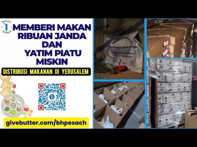 Memberi makan ribuan janda dan yatim di Yerusalem.