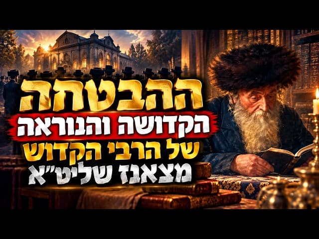 ההבטחה הקדושה והנוראה של הרבי הקדוש מצאנז שליט״א