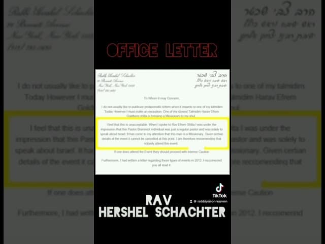 Rabbi Hershel Schachter Questionable letter simply stated What’s Already Published by him and RAMBAM
