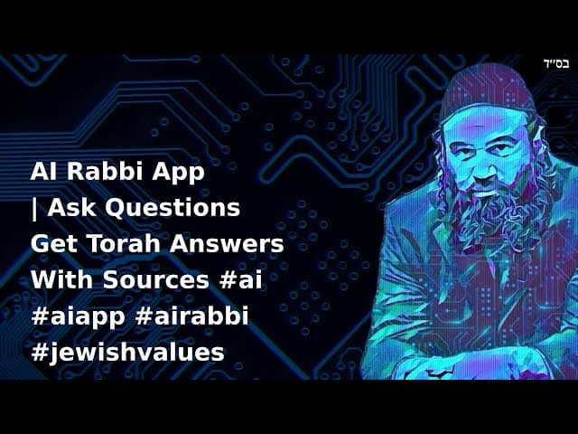 AI Rabbi App | Ask Questions Get Torah Answers With Sources #ai #aiapp #airabbi  #jewishvalues