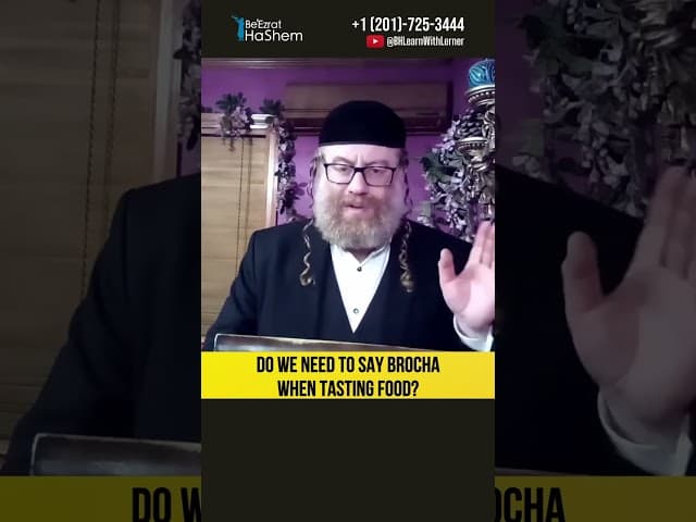 Do we need to say brocha when tasting food? Halachos for Women #Torah #shorts