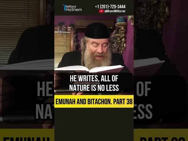 3️⃣8️⃣ Emunah and Bitachon 💡 Why Open Miracles Are Rare Today #Torah #shorts
