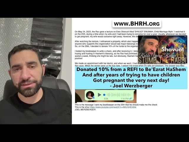 Testimonios de nuestros benefactores en Rosh HaShana - Clip doblado al Castellano