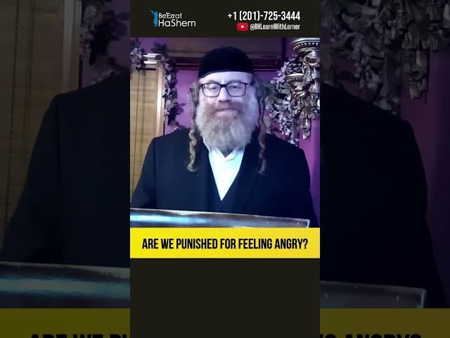 Are We Punished For Feeling Angry? #Torah #shorts
