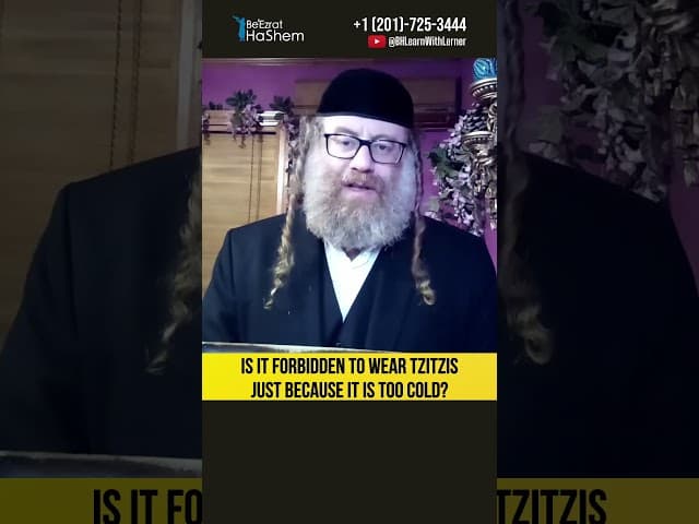 Is It Forbidden To Wear Tzitzis Just Because It Is Too Cold? #Torah #shorts