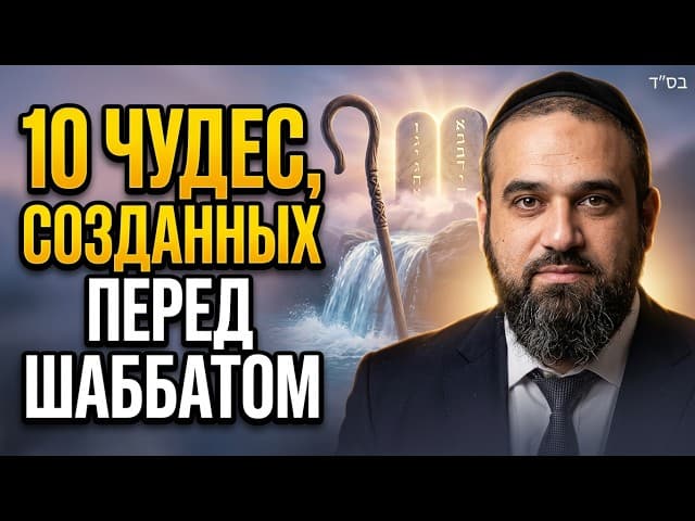 10 чудес, созданных перед Шаббатом. Часть 1 | Мусар Пиркей Авот (92)