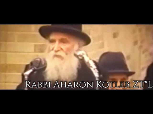 Rav. Aharon Kotler:  Todo Nos Afecta (una película de BeEzrat hashem).