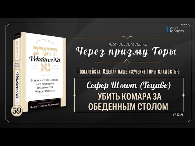 𝟱𝟵. Через призму Торы: Убить комара за обеденным столом | Шмот (Тецаве)