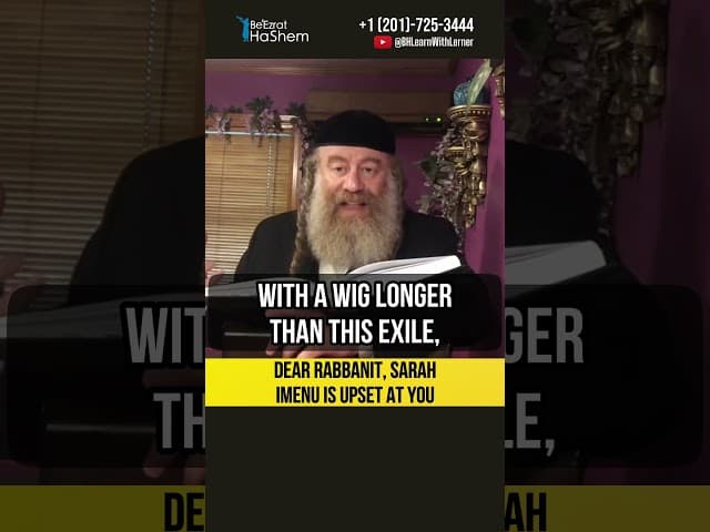 ‼️Dear Rabbanit, Sarah Imenu is upset at you #shorts #Torah