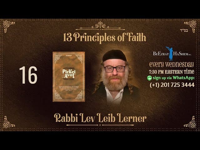 Divine Will vs. Free Will - Thirteen Principles of Faith (16)