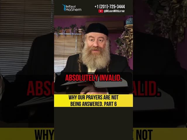6️⃣ Why our prayers are not being answered #shorts #Torah