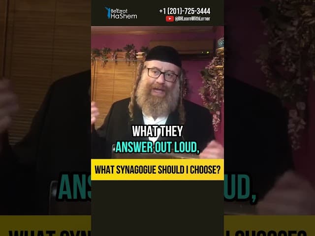 What Synagogue should I choose ❓Kosher Synagogue #shorts #torah