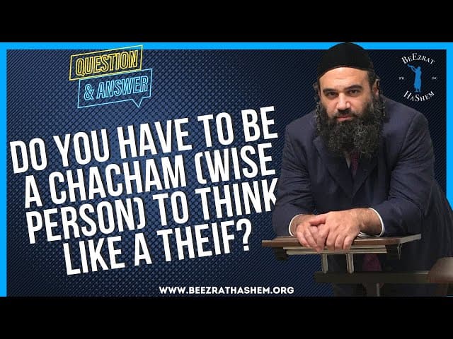   DO YOU HAVE TO BE A CHACHAM WISE PERSON TO THINK LIKE A THEIF