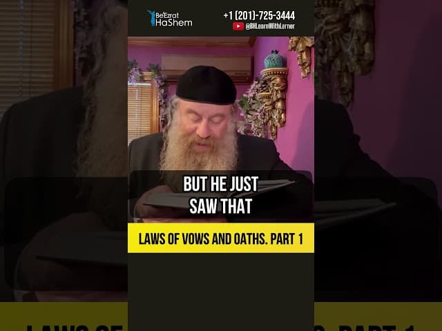 [1] Laws of vows and oaths #Torah #shorts