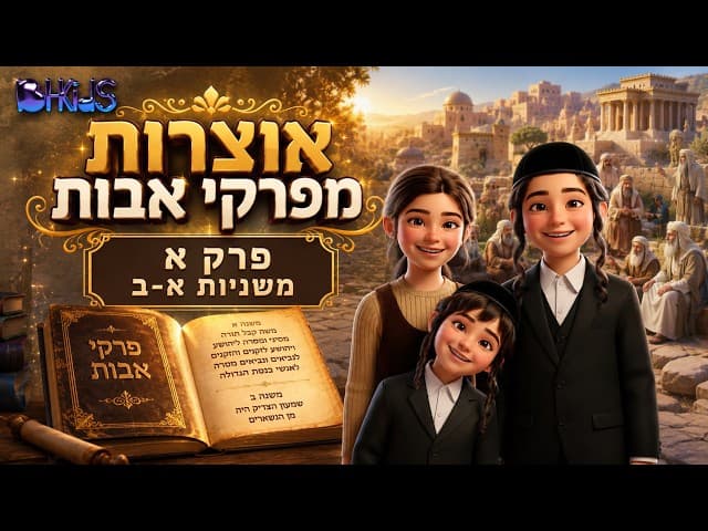 ממשה רבנו ועד שמעון הצדיק 🎶📖 | פרק א׳ משניות א׳–ב׳| TORAH FOR KIDS AI